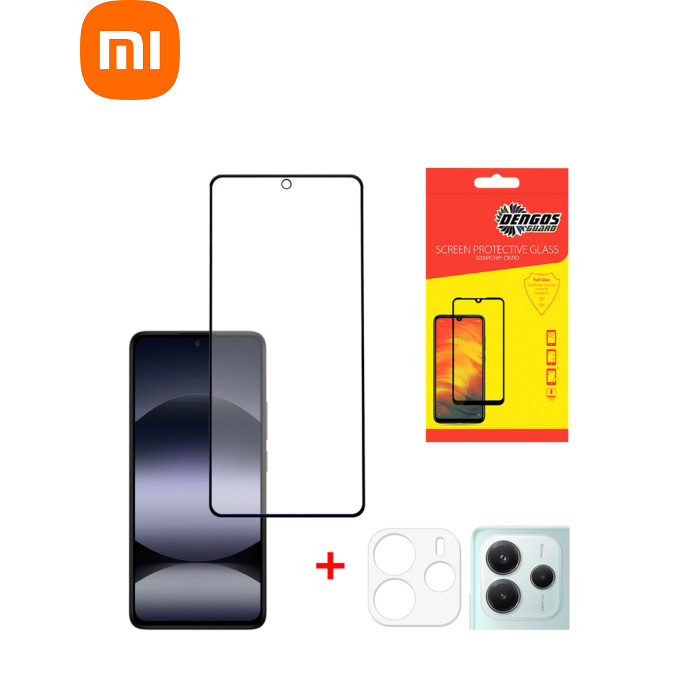 Стекло защитное Dengos Xiaomi Redmi Note 14 4G/5G Kit (DG-TGSCP-08)