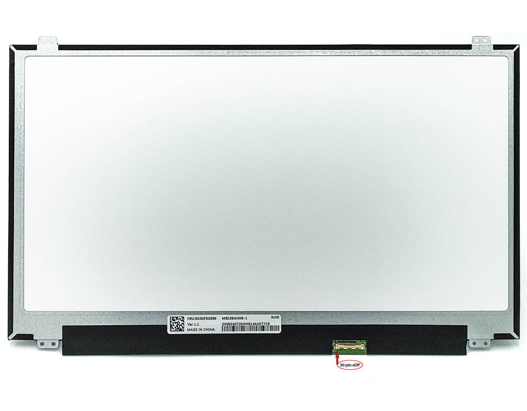 Матриця 15.6" Slim eDP (1366*768, 30pin, вушка верх-низ) HKC MB156AN08-1 Глянцева