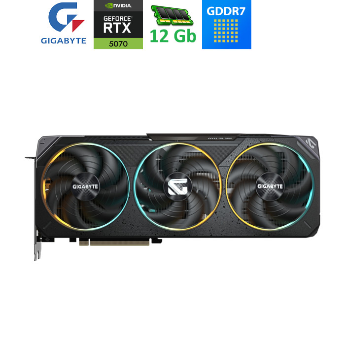 Відеокарта GIGABYTE GeForce RTX5070 12Gb GAMING OC (GV-N5070GAMING OC-12GD)