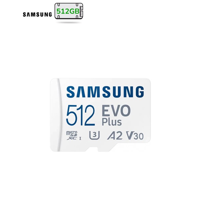 Карта памяти Samsung 512 GB microSDXC Class 10 UHS-I U3 V30 A2 EVO Plus+SD Adapte (MB-MC512SA/EU)