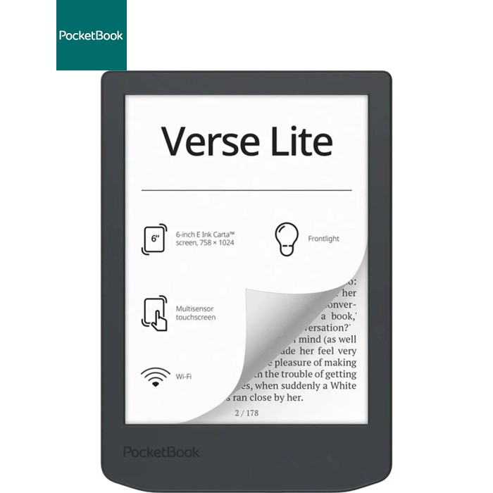 Электронная книга Pocketbook 619 Verse Lite, Midnight Grey (PB619-T-CIS)