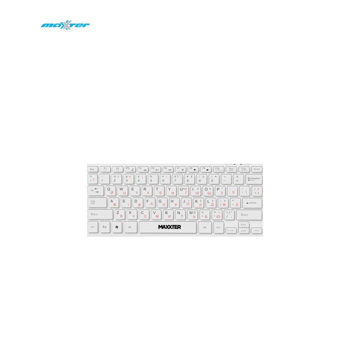 Клавиатура Maxxter KBM-C01W-UA USB UA White (KBM-C01W-UA)