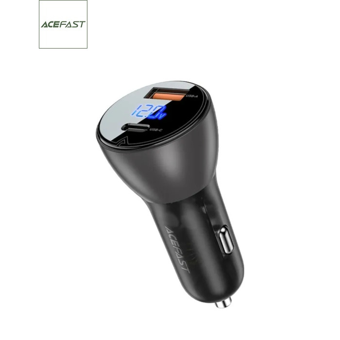 Зарядний пристрій Acefast 2xUSB 63W (USB-C + USB-A) B6 with digital display (6974316280972)