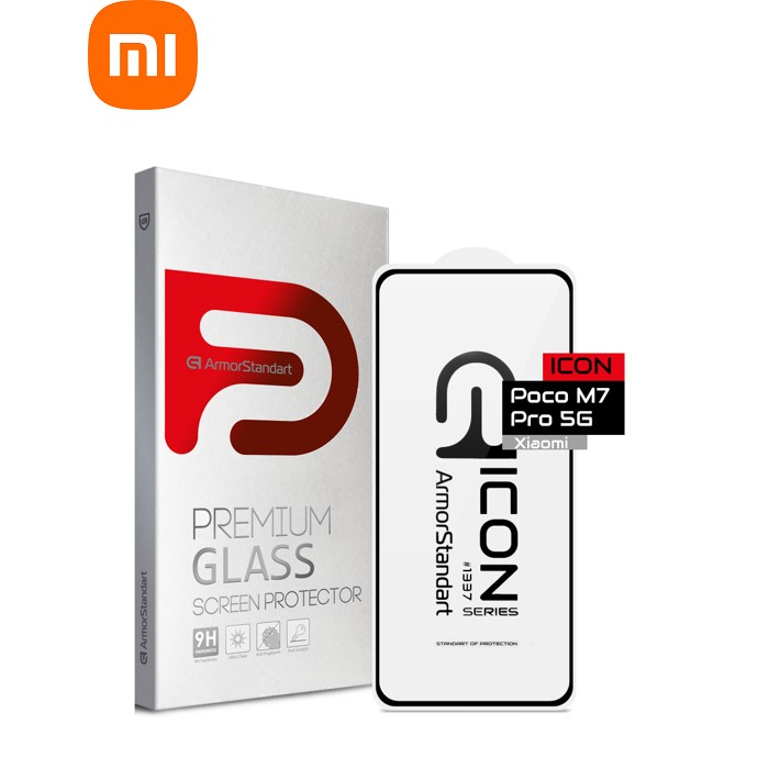 Стекло защитное Armorstandart Icon Xiaomi Poco M7 Pro 5G Black (ARM83139)