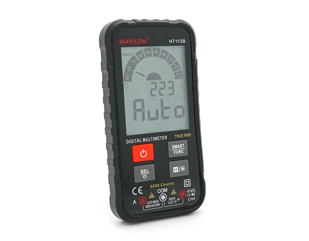 Мультиметр Mayilon HT-112B, вимірювання: V, A, R, C, F, T