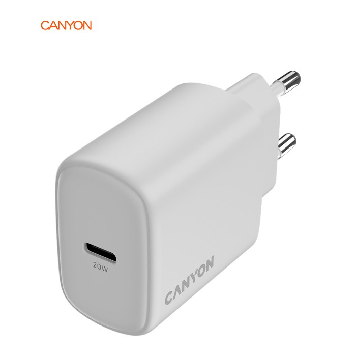 Зарядное устройство Canyon OnCharge 200 20W 1xPD EU White (CNE-CHA200-01)