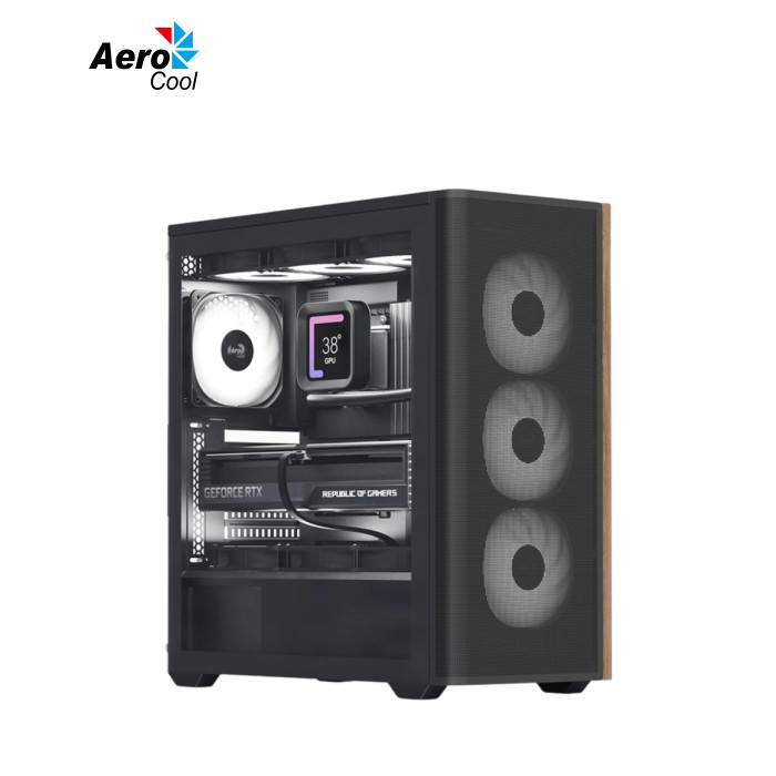 Корпус для ПК AeroCool D501A-G-BK-v2 Black (ACCM-DS01043.11)