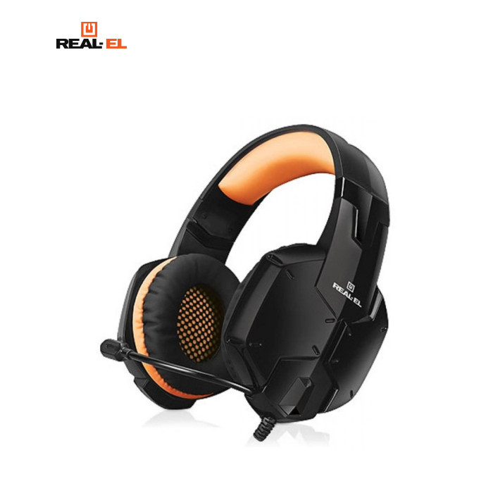 Навушники REAL-EL GDX-7700 Surround 7.1 Black/Orange (EL124100016)