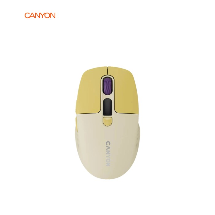 Мышка Canyon MW-26 LCD Silent Wireless/Bluetooth Yellow (CNS-CMSW26Y)