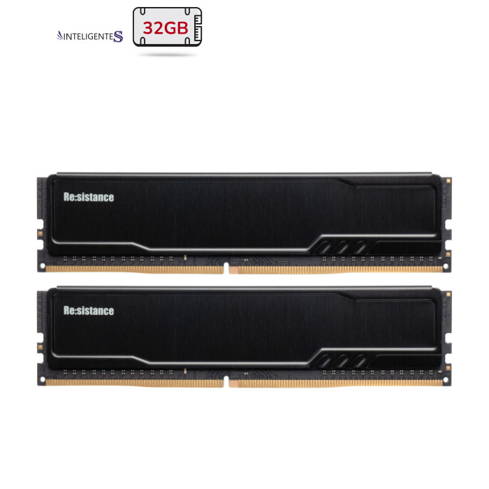 Модуль памяти для компьютера DDR5 32GB (2x16GB) 5600 MHz CL46 1.1V Resistance INTELIGENTES (IR5CIJ2/32)