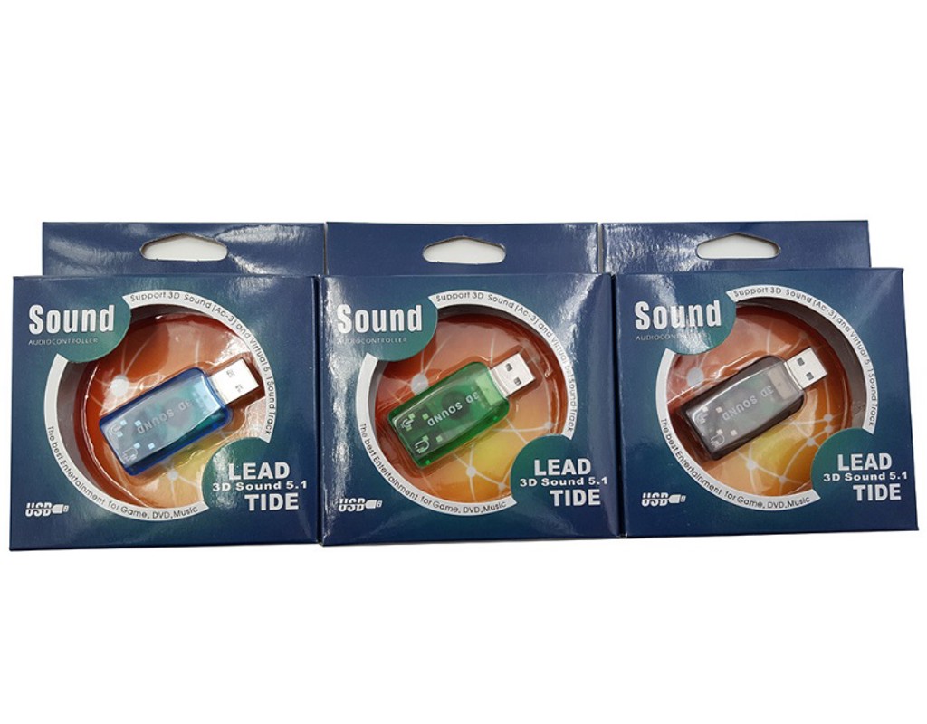 Звукова карта USB AUX jack, 2*TRS (Mic + Ear) (3D Sound) RTL