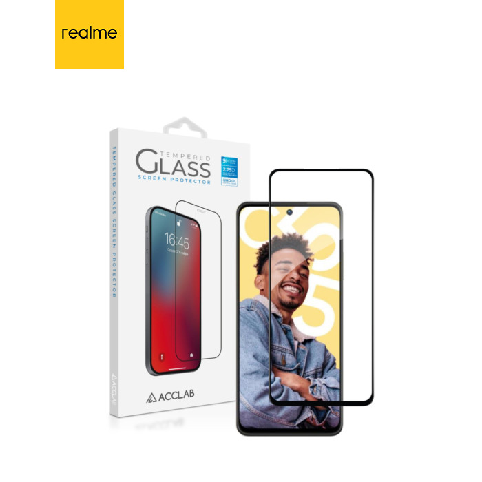 Скло захисне ACCLAB Full Glue Realme C55 Black (1283126579714)