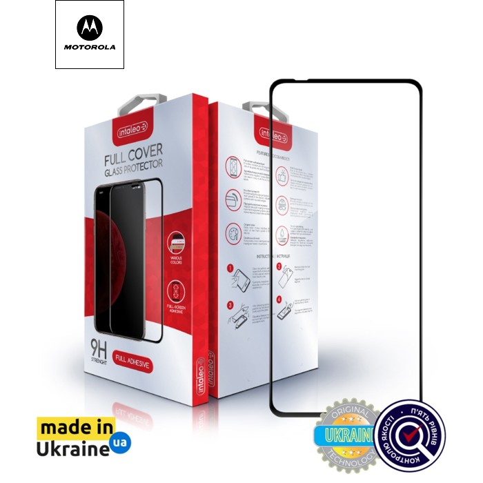 Стекло защитное Intaleo Full Glue Moto G72 Black (1283126582998)