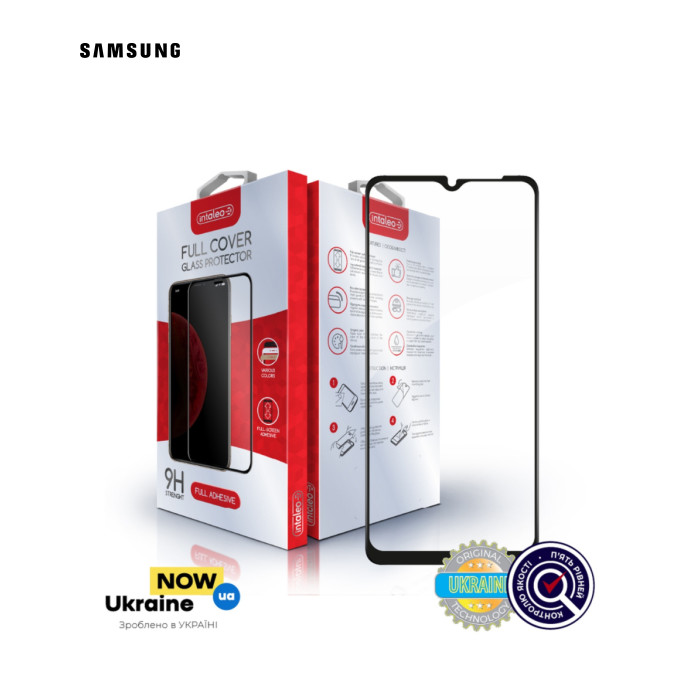 Стекло защитное Intaleo Full Glue Samsung A03 Black (1283126521638)