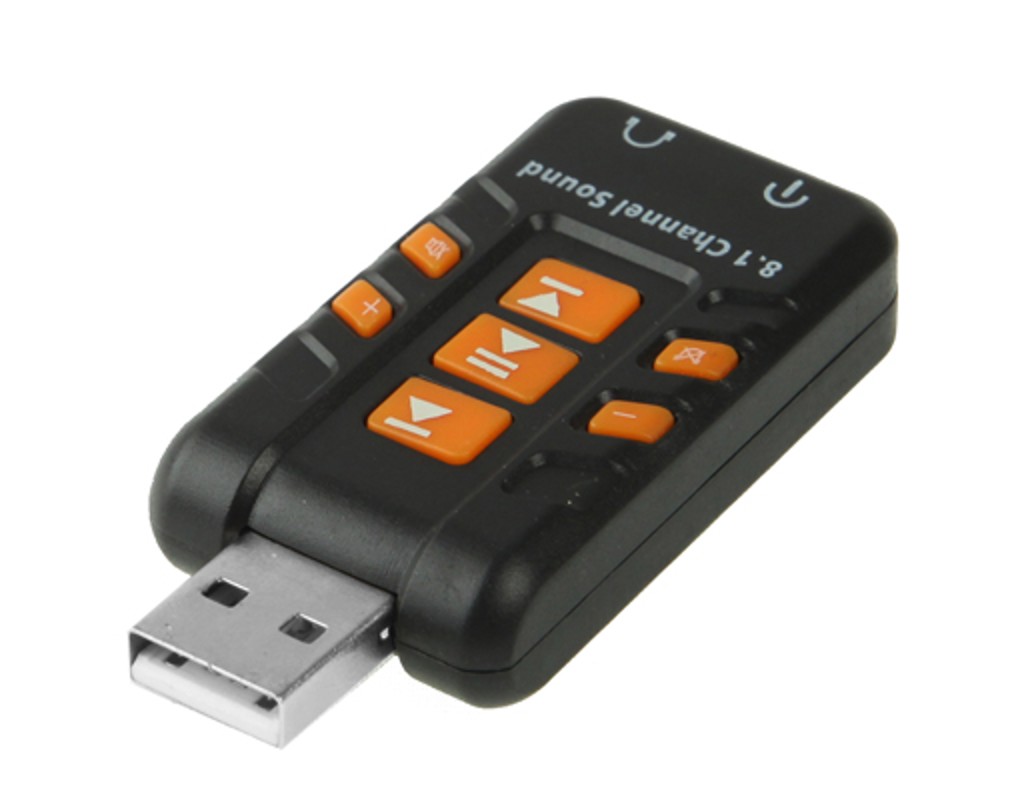 Звукова карта USB AUX jack, 2*TRS (Mic + Ear) Virtual 8.1 Channel чорний, RTL