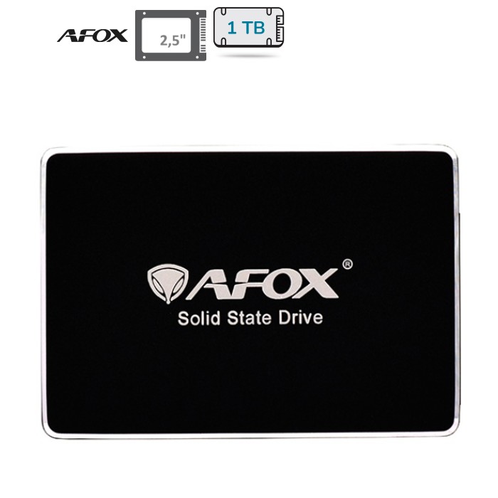 SSD 1Tb AFox SATA III 2.5" 3D TLC, Retail