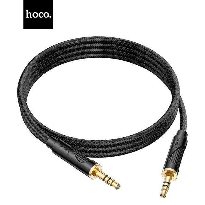 Кабель мультимедійний 3.5mm M to 3.5mm M 1.0m Black HOCO (6942007625463)