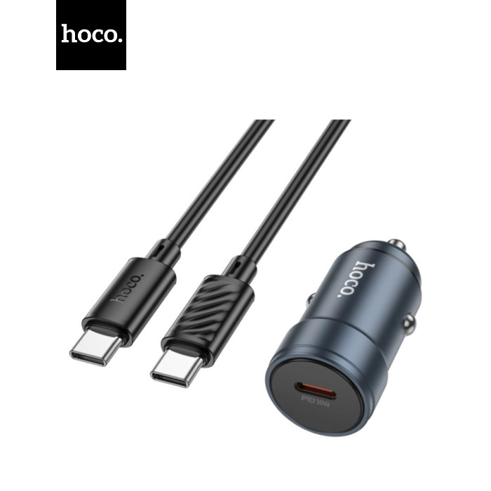 Зарядное устройство HOCO HOCO Z57 Glorious single-port USB-C PD30W + cable USB-C Metal Gray (6942007633086)