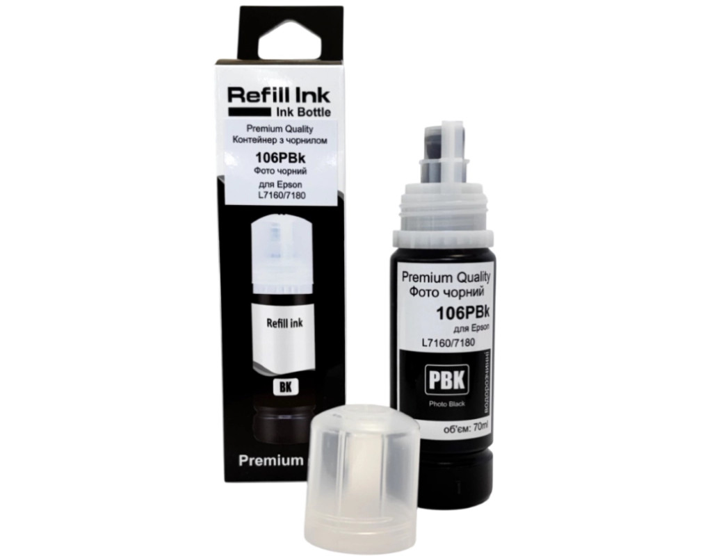 Чорнило Premium Quality Epson 106 70мл Photo Black C13T00R140 (70264893)