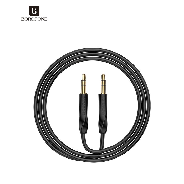 Кабель мультимедійний 3.5mm M to 3.5mm M 1.0m black BOROFONE (6974443389166)