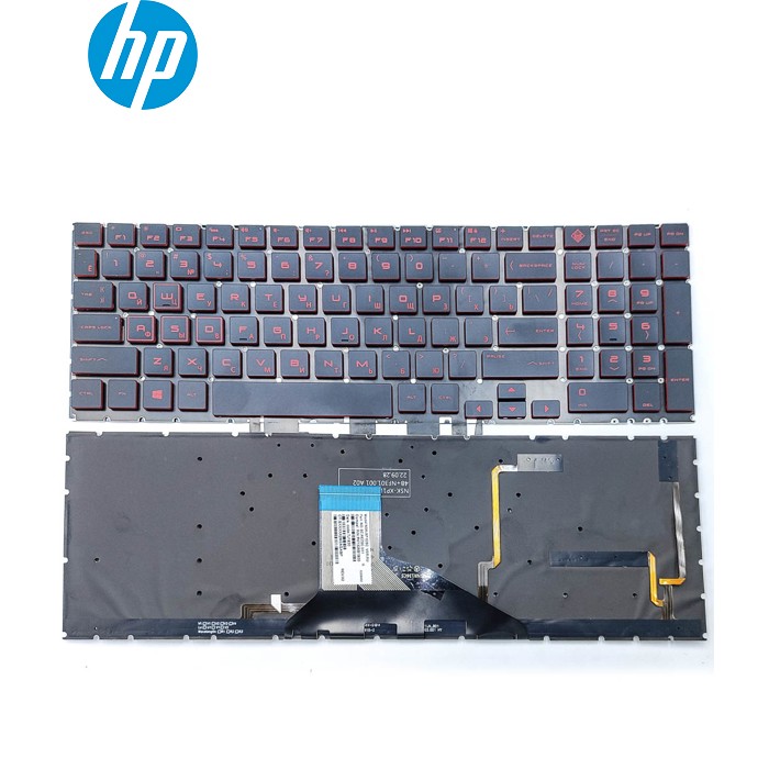 Клавіатура для HP Omen 15-DC, 15-DH, 15T-DC (RU Black з підсвіткою)