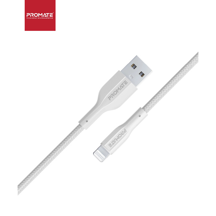 Дата кабель USB 2.0 AM to Lightning 1.0m 2A xCord-Ai white Promate (xcord-ai.white)