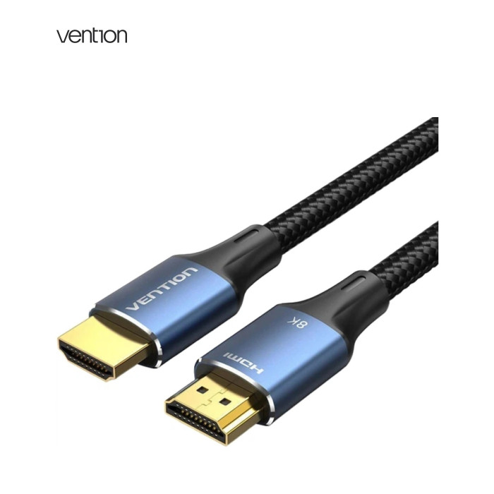 Кабель мультимедийный HDMI M to HDMI M 3.0m 8K60Hz cotton braided blue Vention (ALGLI)