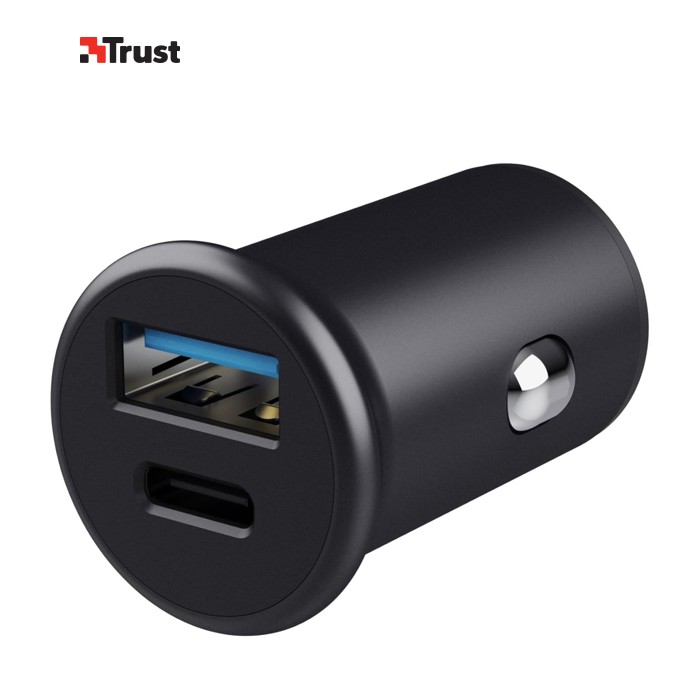 Зарядний пристрій Trust USB-C PD25W + USB QC12W 37W Black (25197_TRUST)
