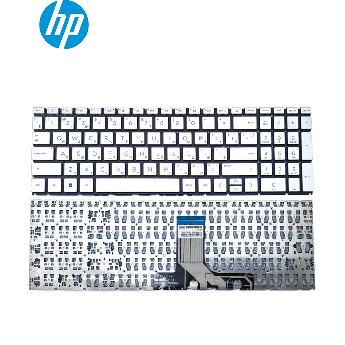 Клавіатура для HP Pavilion 15-EG, 15-EH, 15S-ER, 15-ER, 17-CN, 17-CP, 17Z-CP, 255 G9 G10 (RU Silver) Оригінал