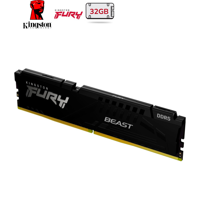 Модуль памяти для компьютера DDR5 32GB 5200 MHz Beast EXPO Black Kingston Fury (ex.HyperX) (KF552C40BB2-32)