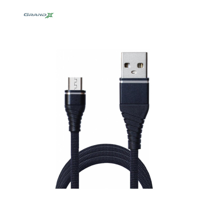 Кабель USB to Micro-USB 1.0m, black, USB 2.0 AM to Micro 5P, 2А