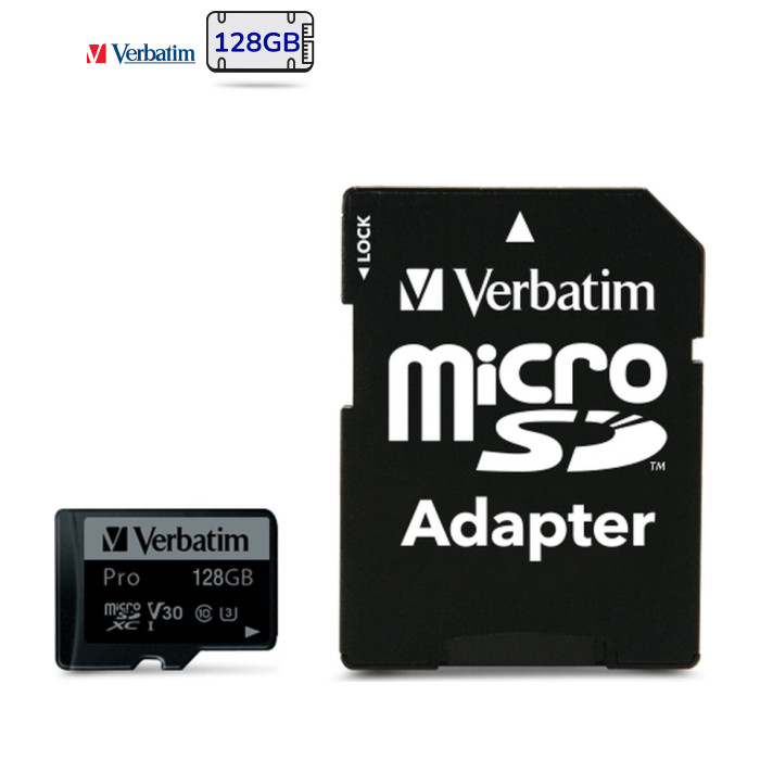 Карта памяти Verbatim 128GB microSDXC class 10 UHS-I PRO (47044)
