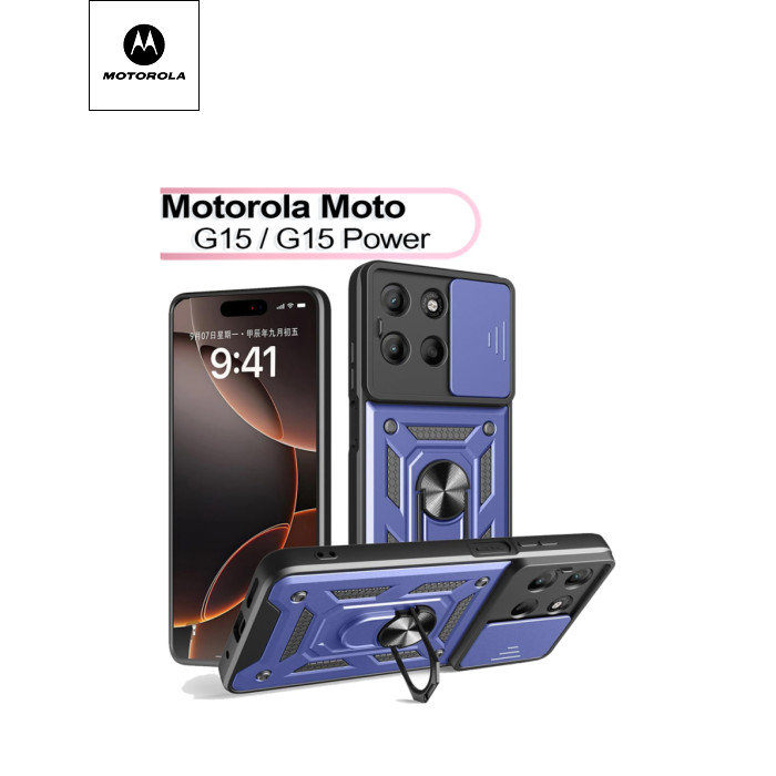 Чохол до мобільного телефона BeCover Military Motorola Moto G15 / G15 Power Blue (713531)