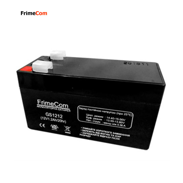 Аккумулятор 12V 1.2AH FrimeCom (GS1212) AGM (0.5 КГ )
