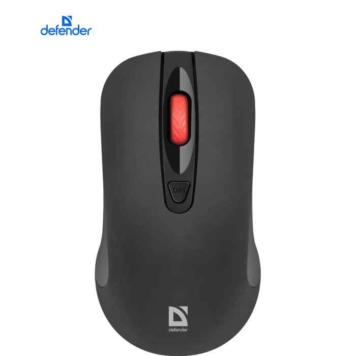Мишка Defender Nexus MS-195 бездротова, 4 кн. до 1600 dpi, безшумна, чорна
