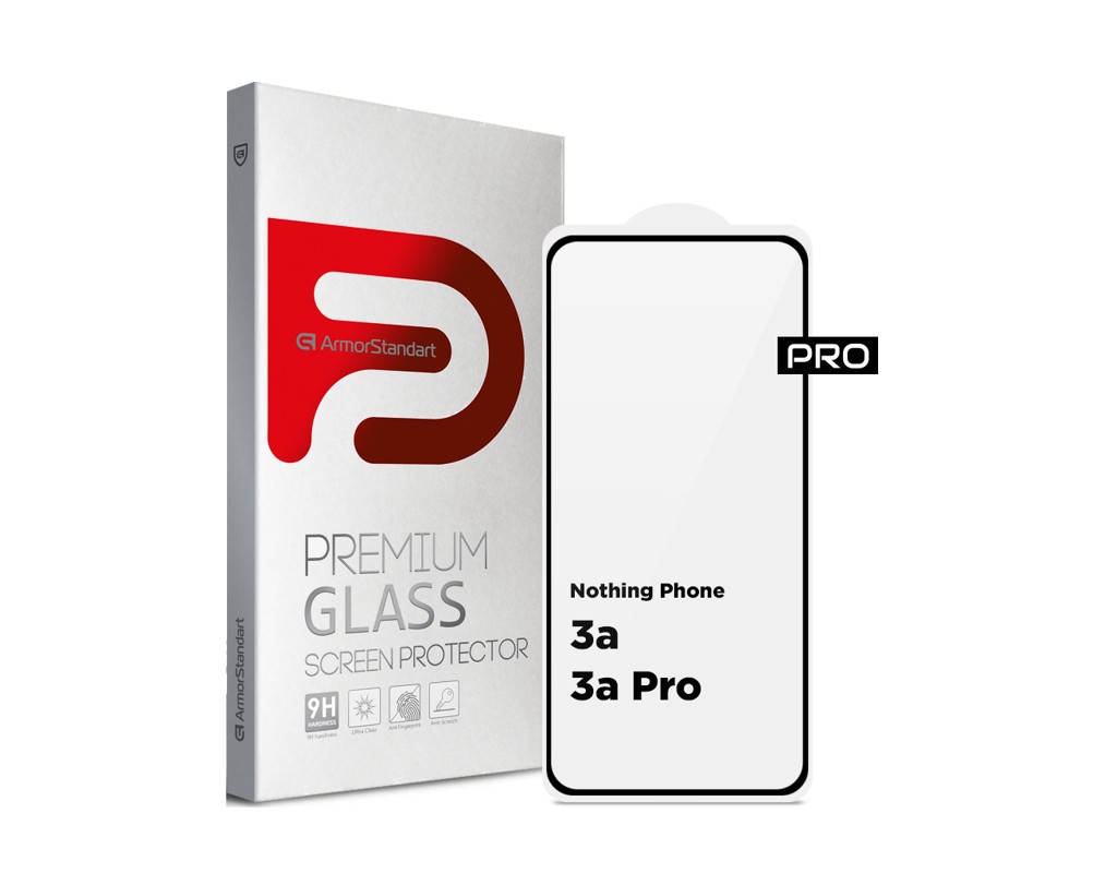 Стекло защитное Armorstandart Pro Nothing Phone (3a) / (3a) Pro Black (ARM85466)