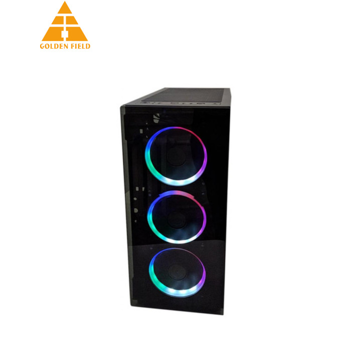 Корпус Golden Field Phantom 9 (1099)- УЦІНКА, Геймерські, Miditower, ATX, Micro - ATX, Слотів розширення - 7, Додатково - Back 1x12 см, Top 2x12 см, Front 3x12 см, GPU - до 265 мм, CPU - 160 мм, PSU - 150 мм, 3.