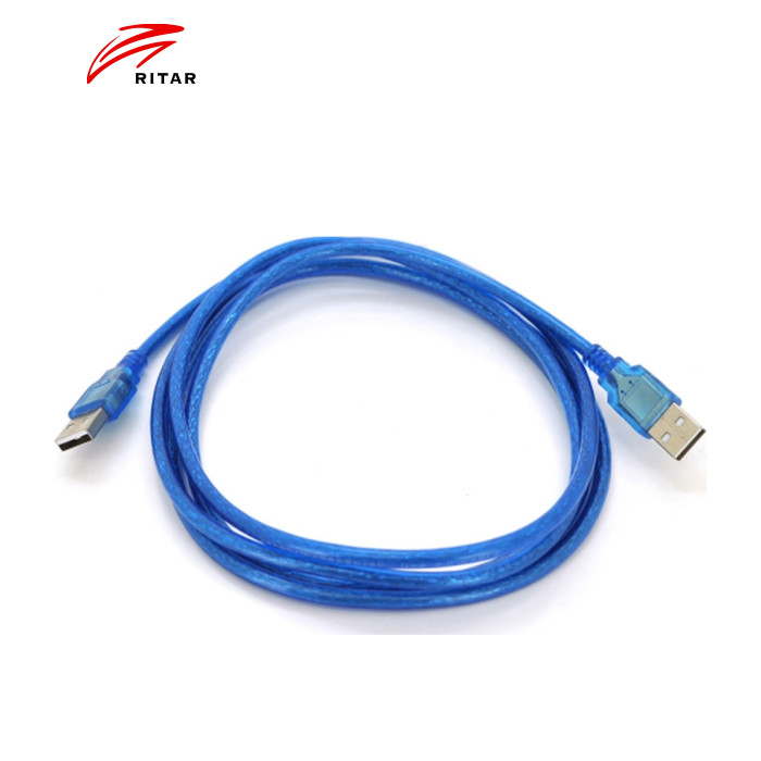 Дата кабель USB 2.0 AM/AM 1.5m ferrite blue Ritar (YT-AM/AM-1.5TBL)