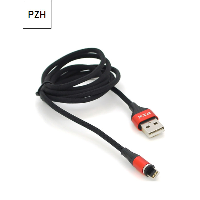 Дата кабель USB 2.0 AM to Lightning 1.0m magnetic 3.1A black PZX (V133-B)