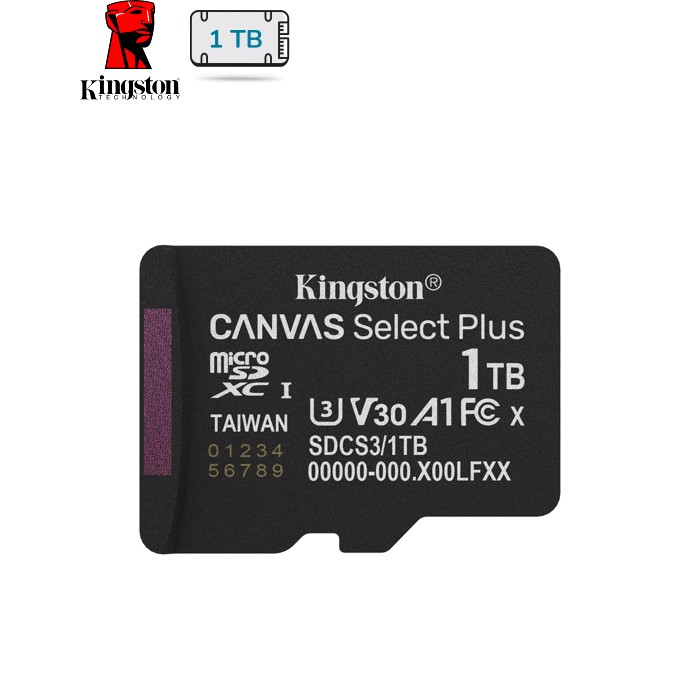 Карта пам'яті Kingston 1TB microSDXC class 10 UHS-I U3 V30 A1 Canvas Select Plus (SDCS3/1TBSP)