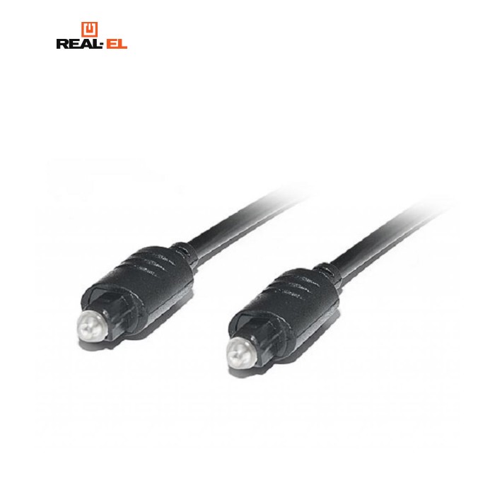 Кабель мультимедійний Optical Toslink 2.0m black REAL-EL (EL123500037)