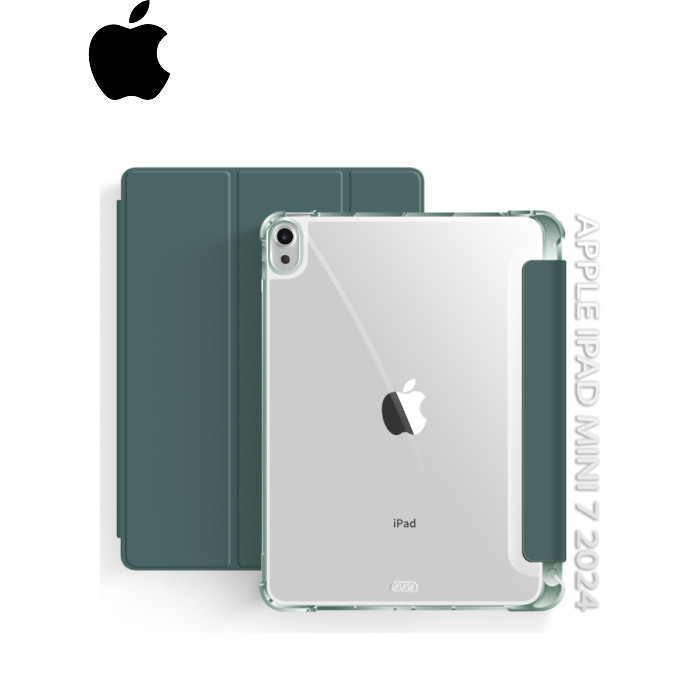 Чехол для планшета BeCover Soft Edge with Apple Pencil Holder iPad Mini 7 2024 Dark Green (712466)