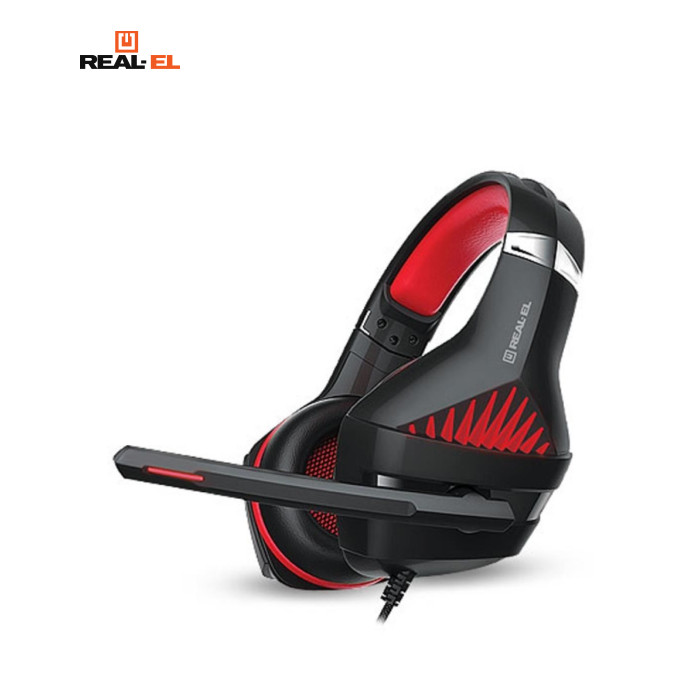Навушники REAL-EL GDX-7600 Black/Red (EL124100028)