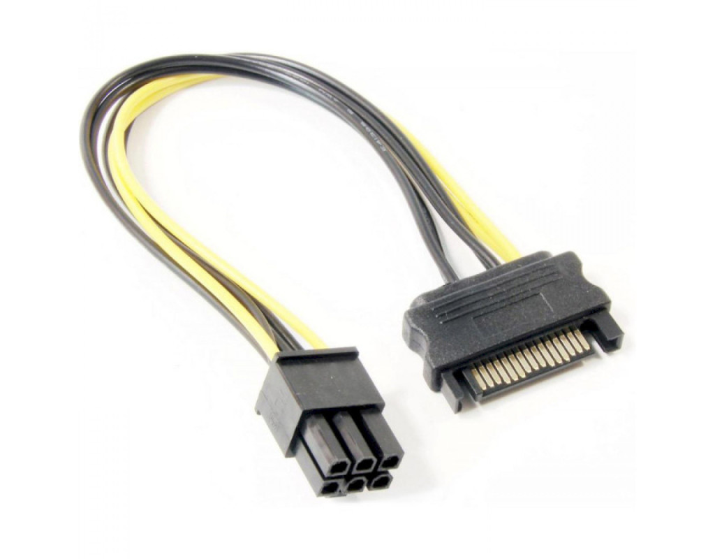 Кабель-перехідник живлення 6-pin для PCI-E Відеокарт (sata -> 6 pin)