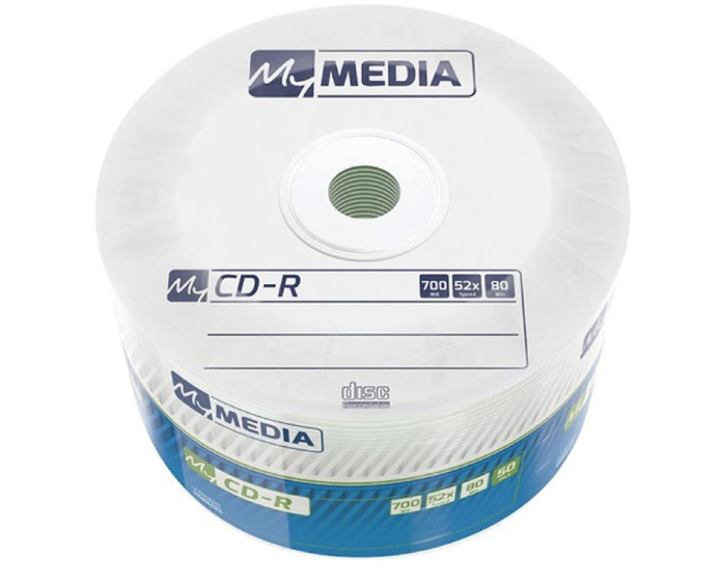 Диск CD MyMedia CD-R 700Mb 52x MATT SILVER Wrap 50 (69201)