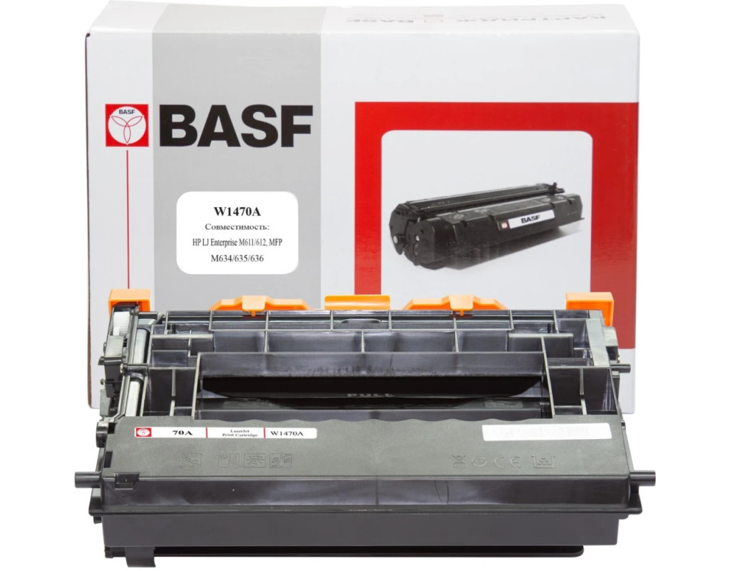 Картридж BASF HP LJ Enterprise M611/612, MFP M634/635/636 Black, without c (KT-W1470A-WOC)