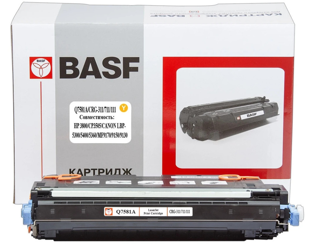 Картридж BASF HP CLJ 3800 Q7581A Cyan (BASF-KT-Q7581A_CRG711)