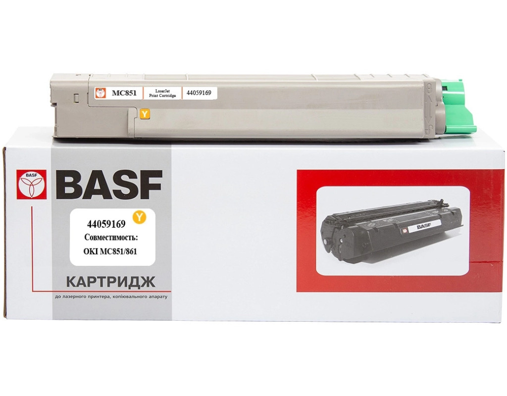 Тонер-картридж BASF OKI MC851/861/ 44059169 Yellow (KT-MC851Y)