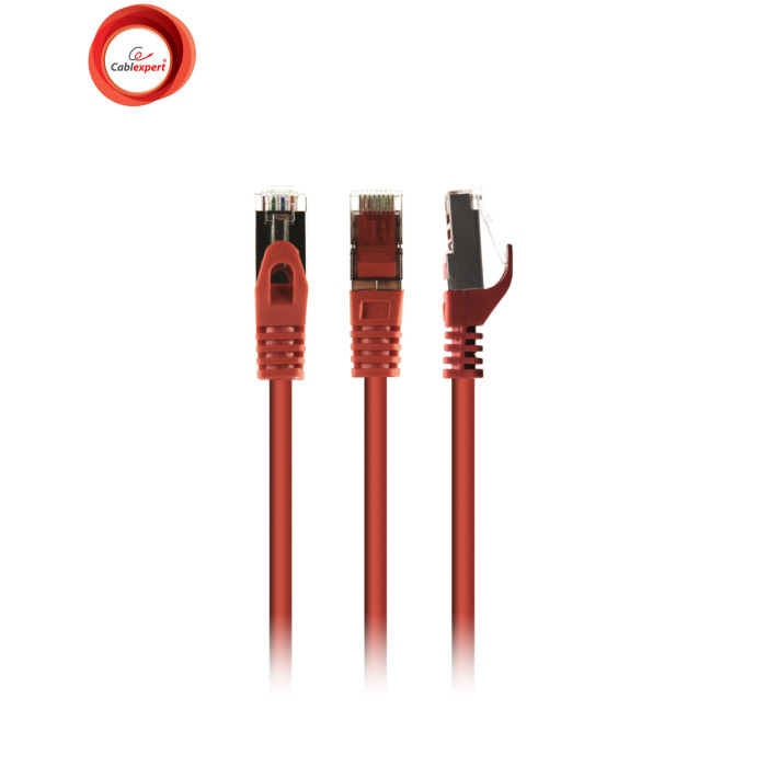 Патч-корд 5м S/FTP Cat 6A CU LSZH red Cablexpert (PP6A-LSZHCU-R-5M)