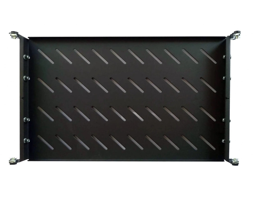 Полка 19" Hypernet 1U глиб. 300мм, в шкафи глибиною 450мм, колір чорний (U-FS-45-Black)